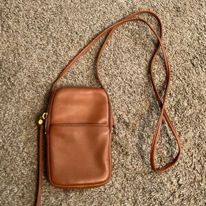 Elegant Brown Leather Crossbody Bag